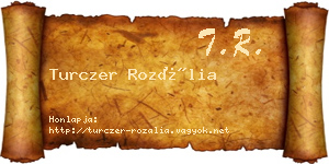 Turczer Rozália névjegykártya